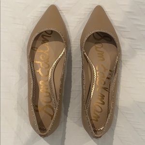 Sam Edelman nude with stud flats